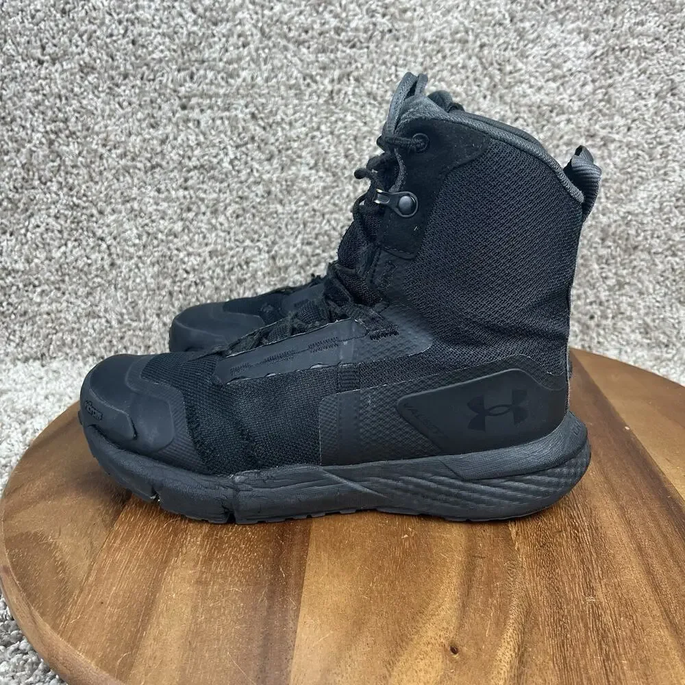 Under Armour Charged Valsetz Men’s Size 6.5 Zip Boots Tactical Black Shoes READ